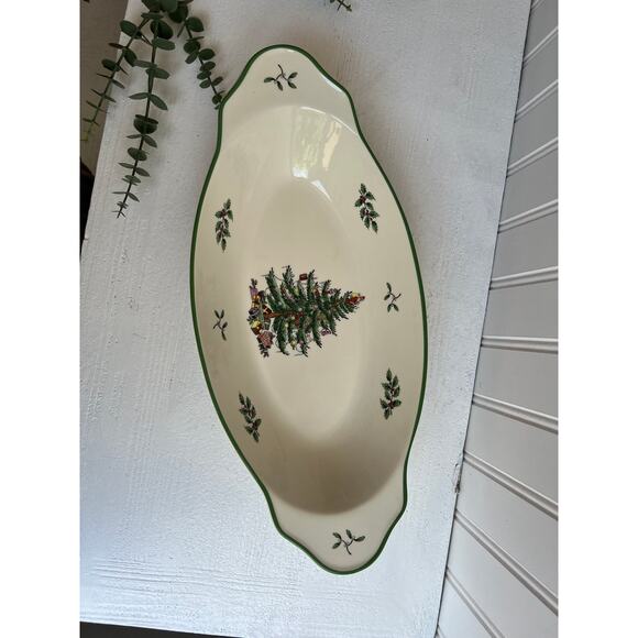 Spode Christmas Tree Bread Tray 15 1/2” - Picture 3 of 11